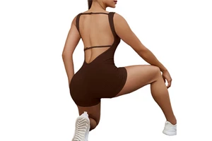 Sleeveless Hollow Design Yoga Jumpsuit One-Piece Fitness Sportswear for Workout Sports Bodysuit