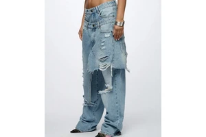 Regular Fit Men's Reversible Eco-Friendly Breathable Plus Size Outdoor Pants Wholesale Cotton Wide Leg Mid Rise Faded Custom