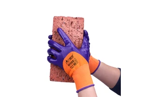 XINGYU Heavy Duty Work Nitrile Coated Gloves Waterproof 3/4 Nitrile Coated Industrial Automotive Construction Safety Gloves