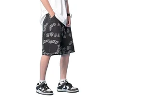 Men's Denim Shorts Summer Embroidery Fashion Elastic Mid Waist Comfortable Fit Trendy Casual Breathable Quick Dry 100% Cotton