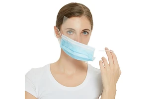 SJ Personal Protective Equipment protection Medical Mask Face Shield 3 Ply Disposable Surgical Face Mask With Shield