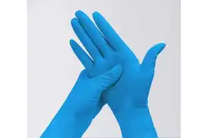 100 Pcs/Box Nitrile Work Gloves Latex Free Waterproof Blue Disposable Powder Free 4 Mil Food Grade CE Certified Safety Gloves