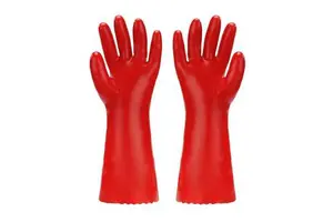 UT Red Pvc Dipped Oil Resistant Industrial Gloves Hand Protection Safety Gloves Safety Working Latex Fbo Safety General Purpose