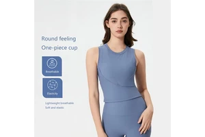 New Soft High Elastic Yoga Vest With Cup Thread Collects Shockproof Running Fitness Underwear for Women