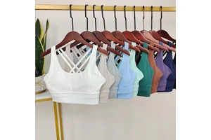 Yoga Bra Cross Back Sports Tops Woman Summer Fitness Gym Clothing Fitting Breathable Quick-Dry Sportswear Women Suit Bra
