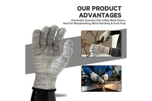 High Elastic Knit Cuff Anti-Fall C Level Cut Resistant Work Gloves Safety Gloves for Logistics Sorting