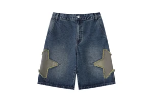 Custom Design Cotton Casual Fashion Men's Jeans Shorts Comfortable Loose Denim for Men