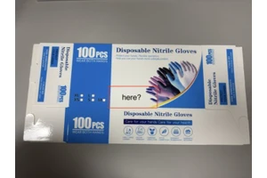 Customized Box 9 Inch Nitrile Powder-Free Disposable Safety Gloves Non-Sterile