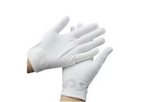 Antique Etiquette Anti-Static Safety Gloves White Microfiber Disposable Dust-Free Cleanroom Free Size Customizable Protective