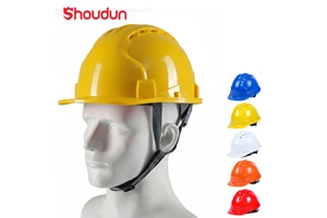 In Stock Three-Rib Breathable Safety Helmet Industrial Head-protecting Safety Helmet Custom Construction Ventilated Hard Hat