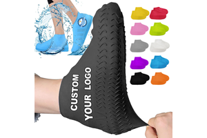 Wholesale Silicone Waterproof Shoe Cover for Rain Outdoor Safety Shoes Waterproof Running Shoes with Custom logo