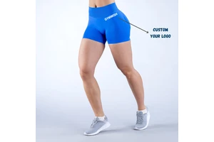 4.5" High-Waisted Tight Seamless Scrunch Bum Seam Gym Shorts Yoga Booty Running Short Pants