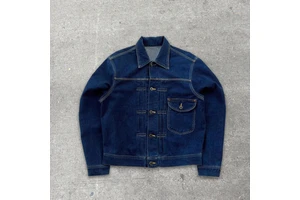 Custom Men's Vintage Indigo Blue Button-Up Heavyweight Denim Jacket, Casual Trucker Jeans Jacket with Pure Cotton Fabric
