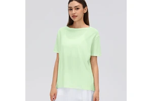 Women's Yoga Blouse Summer Thin Skinny Short Sleeve Breathable Lightweight Outdoor Sports Leisure Joker Top