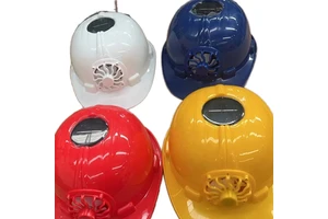 25PCS Summer Outdoor Construction Safety Hard Hats Breathable Anti-Smashing with Sunscreen Sunshade Fan for Labor Protection
