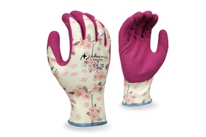 XINGYU Latex Sandy Coated Garden Safety Gloves 13 Gauge Polyester Anti-slip High Thorn Resistant Protective Garden Safety Glove