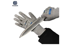 Breathable Nitrile & HPPE Mechanic Kitchen Safety Gloves Anti-Cut Cut Resistant Anti-Slip for Food Prep Wooding Grinding Work