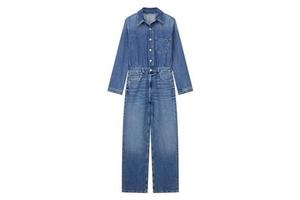 Female Casual Women Denim Jumpsuit Washed Straight Denim Overalls With Pocket Ladies Denim Overalls With Pocket