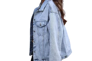 Casual Winter Denim Jacket Women's Button Lapel Long Sleeve Wholesale Bulk Custom OEM High Quality Premium Grade Durable B2B