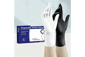 Factory Wholesale 4mil Powder Free Disposable Nitrile Work Gloves 28cm Non-Sterile Food Service Industrial Safety Pet Care