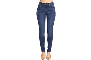 New Stylish Women Elastic Waist Mid Rise Summer Breathable Jeans Pant for Casual Outdoor Use