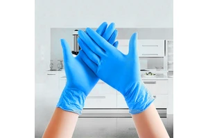 Powder Free Blue Black Nitrile Gloves ISO CE Certified Disposable Food Grade Waterproof Oil Proof Tear Resistant Medical Safety