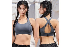 High Quality Women Plus Size Shockproof Sports Bra Back Buckle Gym Yoga Bra Adjustable Straps Push Up Active Wear For Ladies
