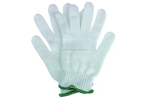 Natural White Cotton Safety Gloves