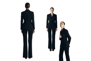 EUPHEMIA LONG PANTS With Pockets Rayon Spandex Woven Fabric High-waisted Pants Slightly Flared Straight Legs Women's Pants