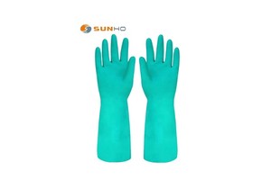 Gardening Reusable Household Gloves Dish Washing Gloves Kitchen Cleaning Gloves Waterproof Green Nitrile Gloves