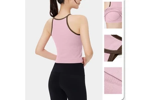 New Style Reversible Beauty Back Shockproof Halter Yoga Tank Top for Women Breathable Quick Dry Sports Underwear Lightweight