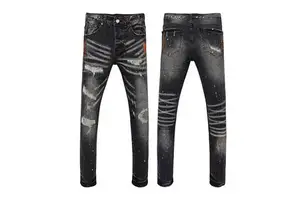 High-End Quality Straight Design Retro Streetwear Plus Size Men'S Jeans 2024 New Designers Joggers Pant US Size 28-40
