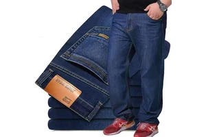 Men's 10XL Black Oversize High Waist Loose Denim Jeans Plus Size