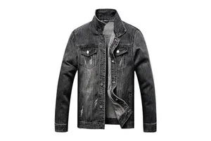 Wholesale Mens Smart Casual Denim Jacket Premium Wash Denim Casual Office Outerwear