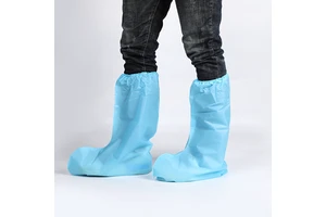 Disposable Waterproof CPE Boot Covers Anti-slip Plastic Booties For Food Processing Hygiene Protection