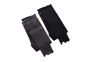 High Quality Blue Black Gray Denim Ladies Knitted Washed High Waist Ladies Elastic Pencil Jeans
