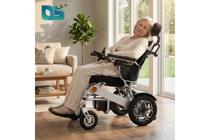 500W All-terrain Reclining Electric Wheelchair | Lightweight Foldable Power Chair With Adjustable Headrest For Disabled Elderly