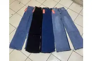2025 Hot Selling Women's Jeans Loose Wide Leg Pants Casual Versatile Jeans Fashionable Printed Women's Jeans Random Delivery