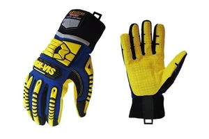 HIGH-VIS SDXW EN388 4242XP Winter Cold Weather Breathable Waterproof PVC Dots Anti Slip Hipora Insert Oil Impact Safety Gloves