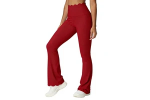 YIYI High Waist Wide Leg Flared Yoga Leggings Spandex/Nylon Breathable Full Length Women's Gym Workout Pants