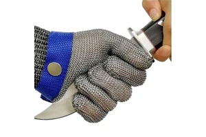Cut Resistant Gloves Grade 5 Anti Cut Gloves Wear Resistant Slaughter Gardening Hand Protection Insurance Steel Wire Gloves