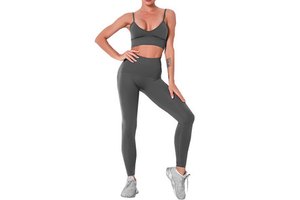 Durable Women Yoga Set For Gym Workout And Fitness Training Flexible Breathable Fabric For Yoga Sessions And Active Use