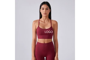 New Naked Y-Word Sexy Beauty Back Yoga Bra for Female High Shockproof Gathering Running Fitness Exercise Gym Sportswear