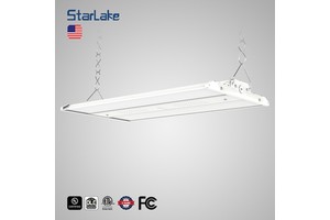 Dimmable 4ft 400W Power Adjustable LED Linear High Bay Light Indoor Fixture with 3CCT Adjustable Led Shop Lights for Workshop