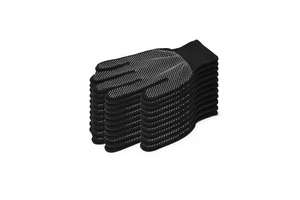 Custom Logo Breathable Knit Polyester+PVC Durable Safety Gloves Anti-slip Dotted Design 7 oz Thickness 30cm Powder-free General