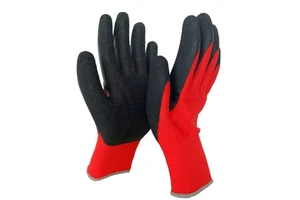 Construction Washable With Custom logo Mechanic Durable Crinkle Latex Coated Safety Work Gloves Safety for Work Heavy Duty