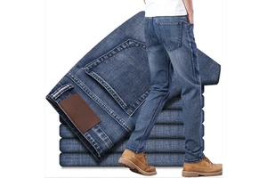 Jeans Factory Direct Sales All Season New High-end Slim Straight Boys Trousers Casual Breathable Wear Men's Jeans
