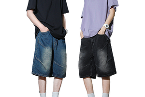 Hot Selling Denim Shorts Men's 100% Cotton Mid Waist Straight Style Denim Shorts Men's Fashion Denim Shorts