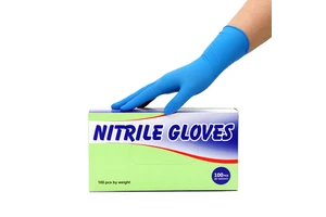 100 Count Non-sterile Food Safe Disposable Nitrile Gloves 4mil Waterproof Latex Free Powder Free EN ISO 374 Textured Anti-Static