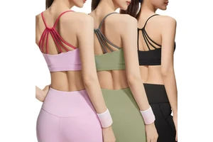 Custom Logo Women's Casual Crop Top Quick Dry Fitness Sports Bra EnhancedSuper>Support Yoga Running Push Ups Shock
